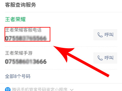 王者客服电话怎么查看