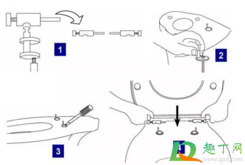 马桶盖螺丝怎么安装