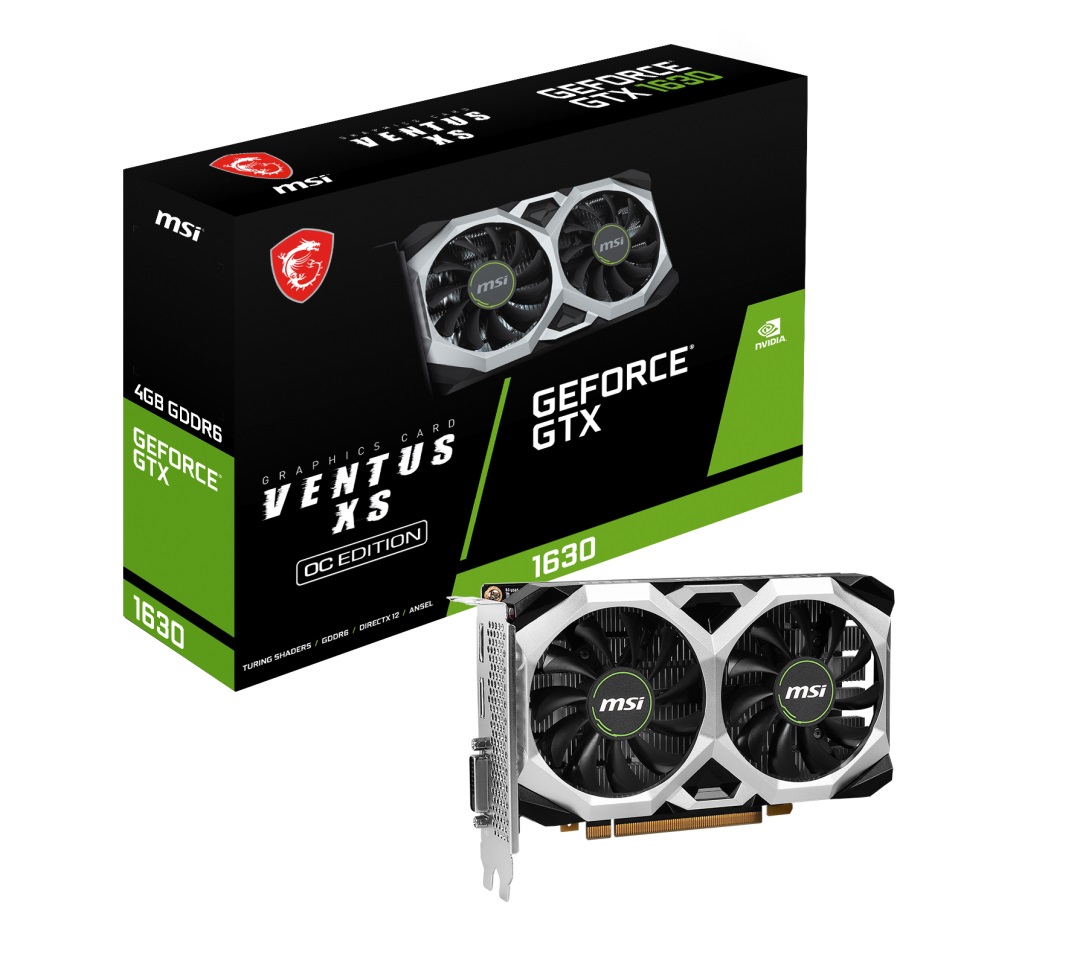 微星开售GeForce GTX 1630系列入门显卡