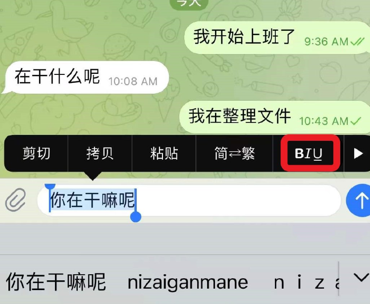 Telegram怎么发送隐藏信息