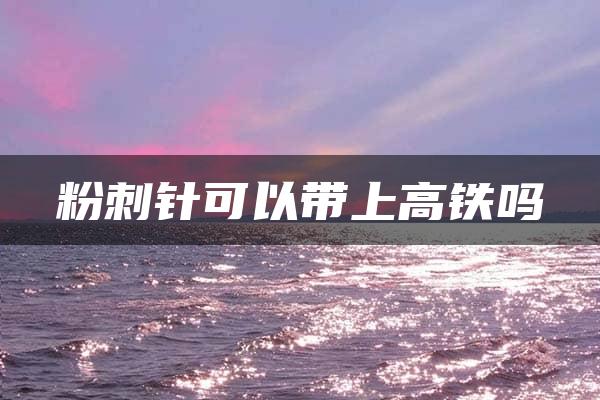 粉刺针可以带上高铁吗