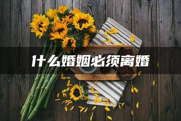 什么婚姻必须离婚