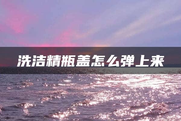 洗洁精瓶盖怎么弹上来