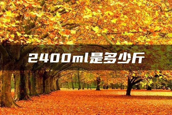 2400ml是多少斤