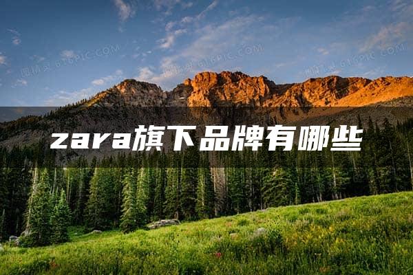 zara旗下品牌有哪些