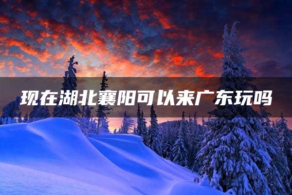 现在湖北襄阳可以来广东玩吗