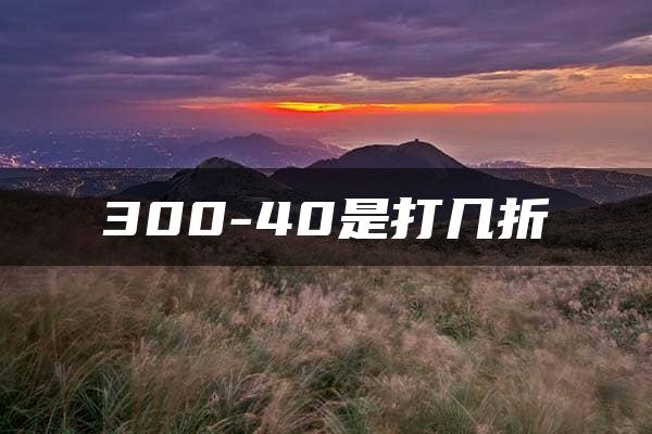 300-40是打几折