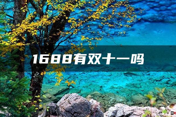 1688有双十一吗