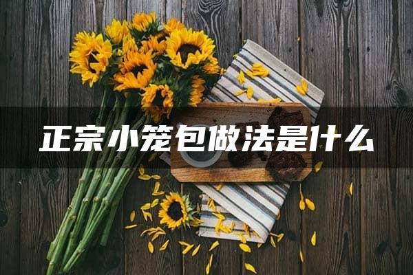 正宗小笼包做法是什么