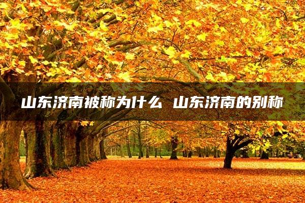 山东济南被称为什么 山东济南的别称