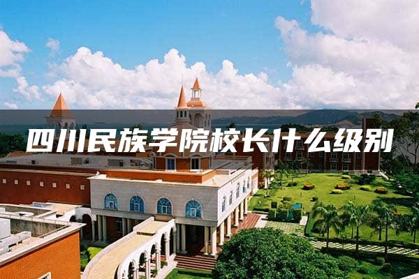 四川民族学院校长什么级别