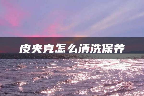 皮夹克怎么清洗保养