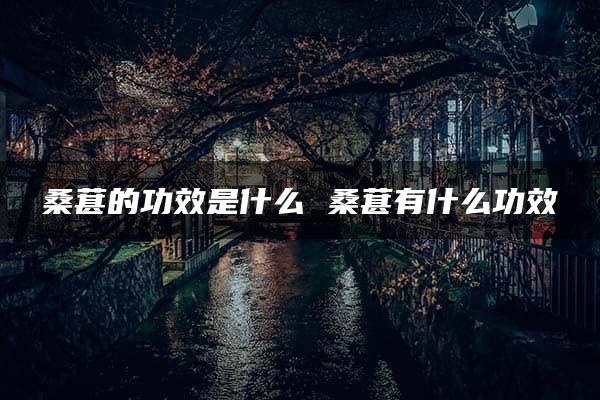 桑葚的功效是什么 桑葚有什么功效