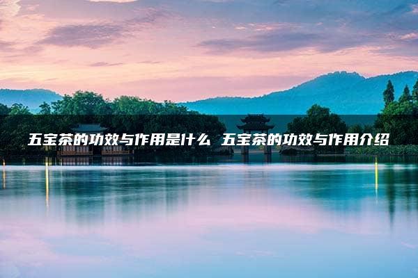 五宝茶的功效与作用是什么 五宝茶的功效与作用介绍