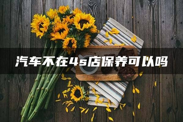 汽车不在4s店保养可以吗