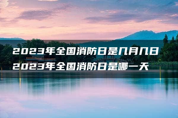 2023年全国消防日是几月几日 2023年全国消防日是哪一天