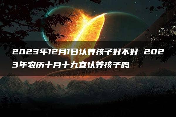 2023年12月1日认养孩子好不好 2023年农历十月十九宜认养孩子吗