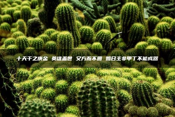 十天干之庚金 英雄盖世 又方而不圆 如日主非甲丁不能成器