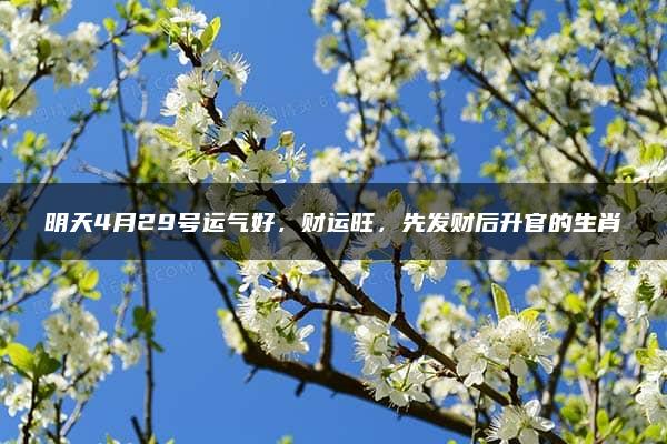 明天4月29号运气好，财运旺，先发财后升官的生肖