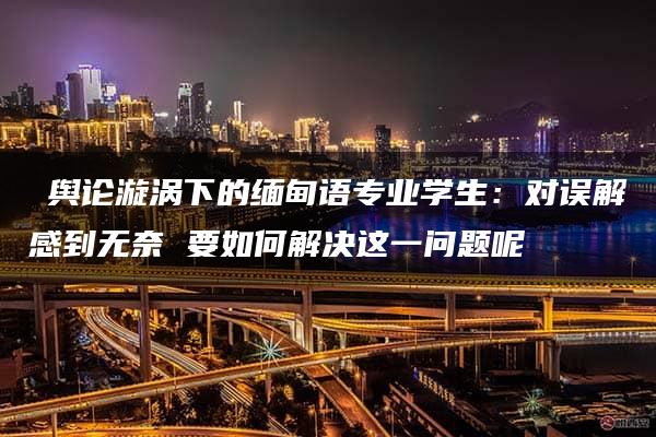 ​舆论漩涡下的缅甸语专业学生：对误解感到无奈 要如何解决这一问题呢