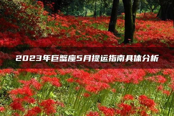 2023年巨蟹座5月提运指南具体分析