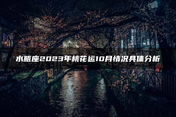 水瓶座2023年桃花运10月情况具体分析