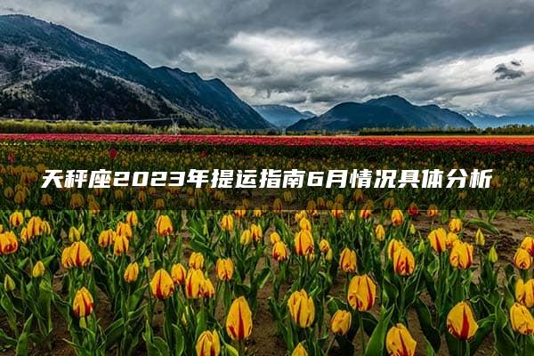 天秤座2023年提运指南6月情况具体分析