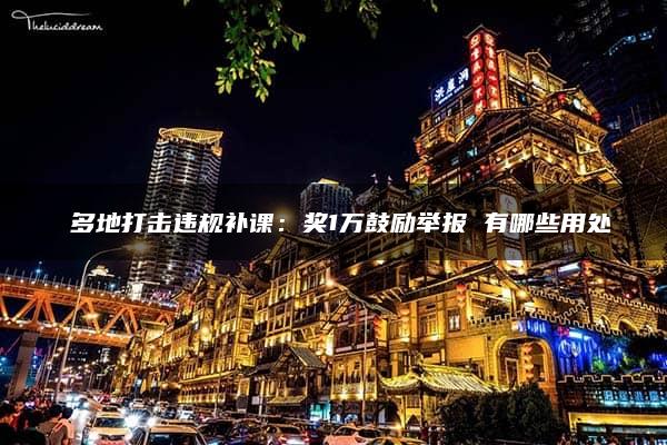 ​多地打击违规补课：奖1万鼓励举报 有哪些用处