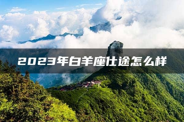 2023年白羊座仕途怎么样