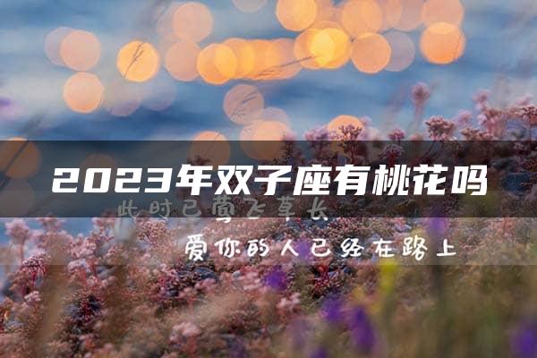 2023年双子座有桃花吗