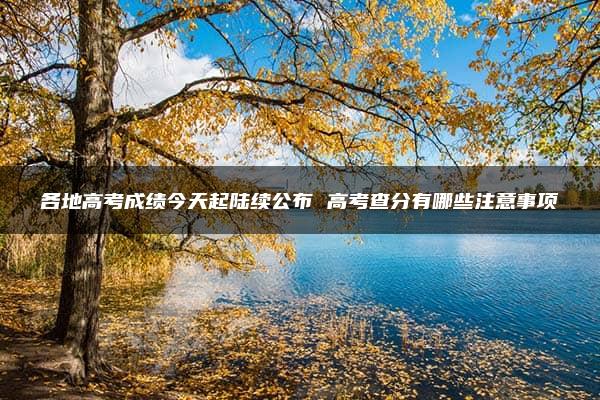 各地高考成绩今天起陆续公布 高考查分有哪些注意事项