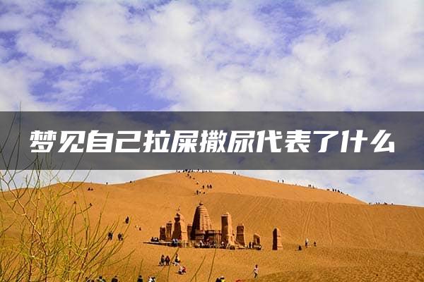 梦见自己拉屎撒尿代表了什么