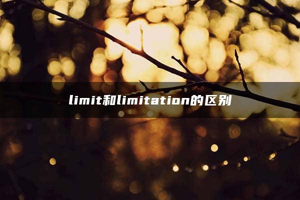 limit和limitation的区别