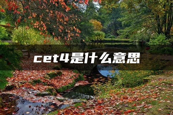 cet4是什么意思