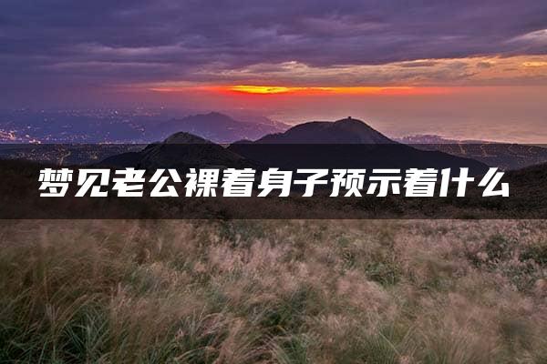 梦见老公裸着身子预示着什么