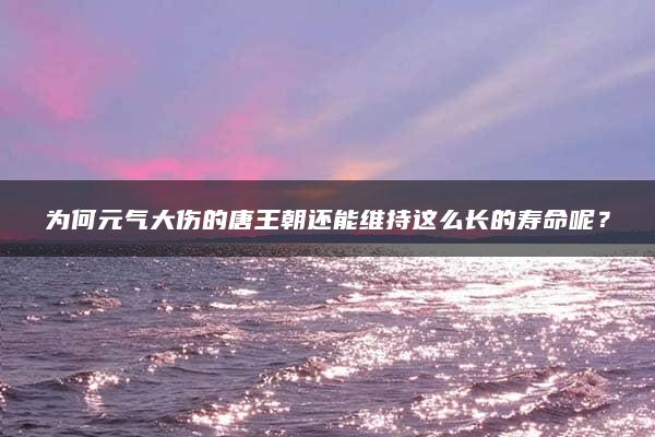 为何元气大伤的唐王朝还能维持这么长的寿命呢？