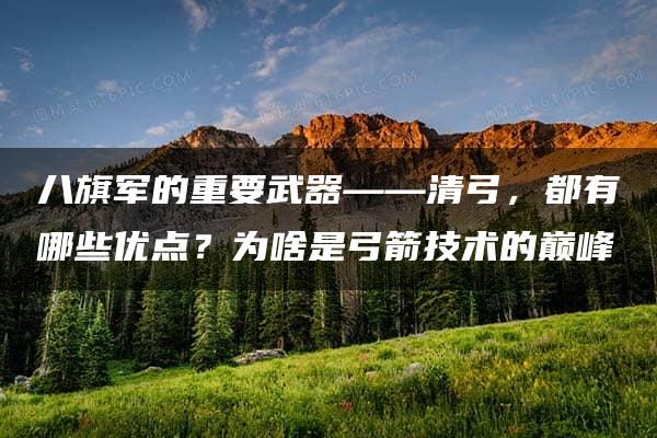 八旗军的重要武器——清弓，都有哪些优点？为啥是弓箭技术的巅峰