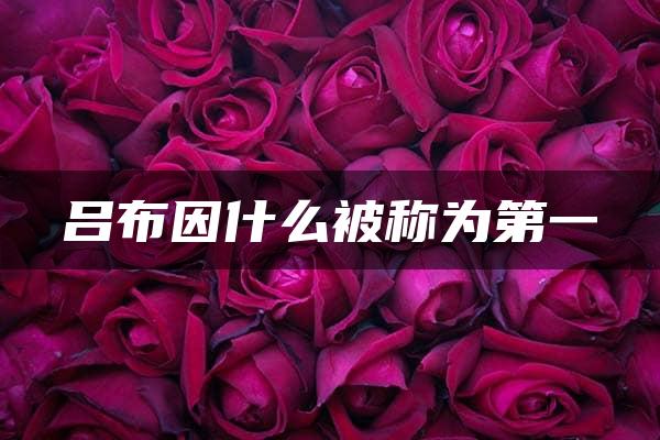 吕布因什么被称为第一