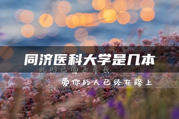 同济医科大学是几本