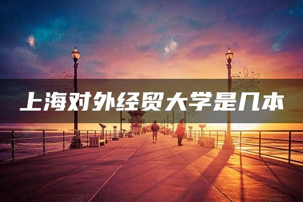 上海对外经贸大学是几本