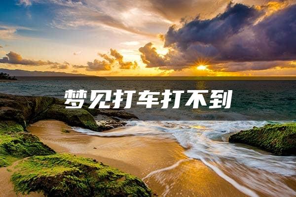 梦见打车打不到