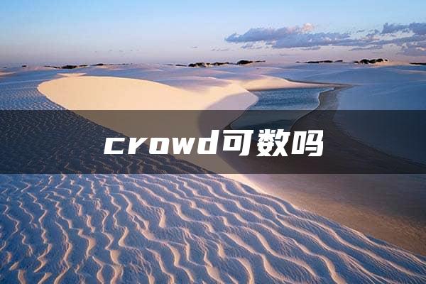 crowd可数吗