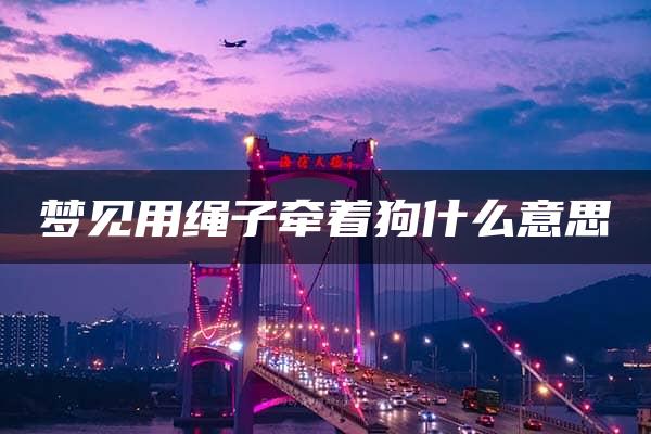 梦见用绳子牵着狗什么意思