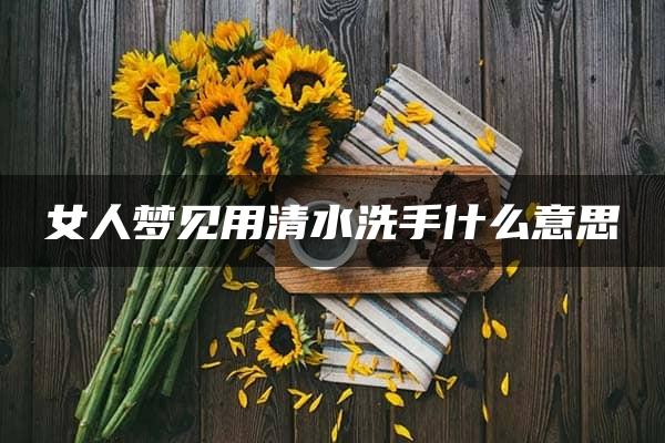 女人梦见用清水洗手什么意思