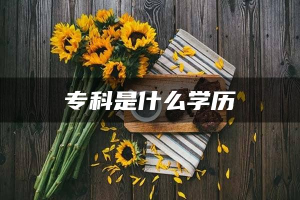 专科是什么学历