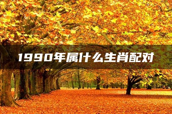 1990年属什么生肖配对