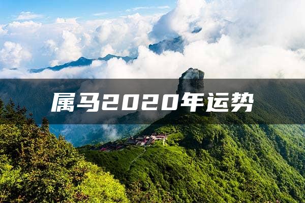 属马2020年运势