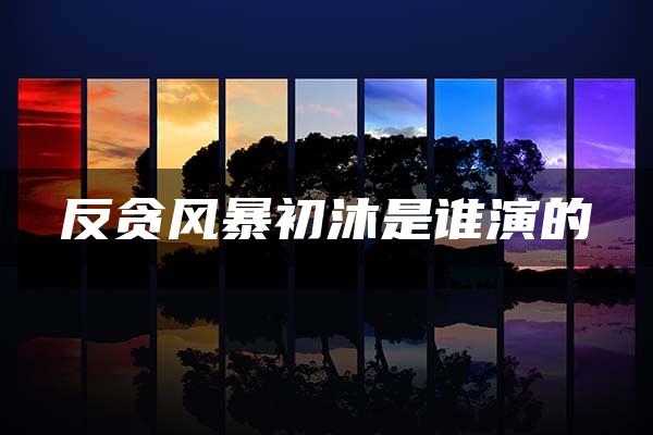 反贪风暴初沐是谁演的