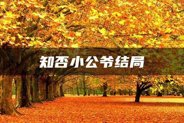 知否小公爷结局