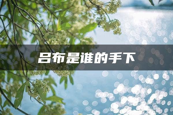 吕布是谁的手下